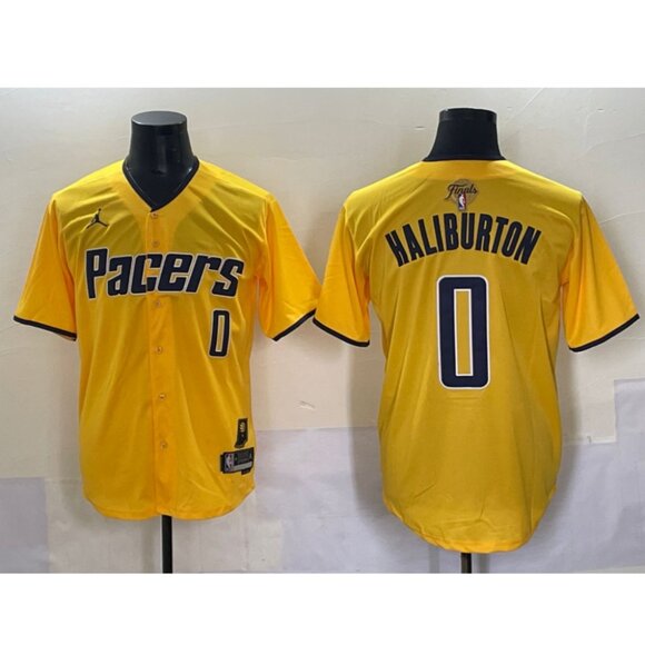 Mens Youths Kids Womens Tyrese Haliburton 2025 Final Patch Jersey Stitched Yello